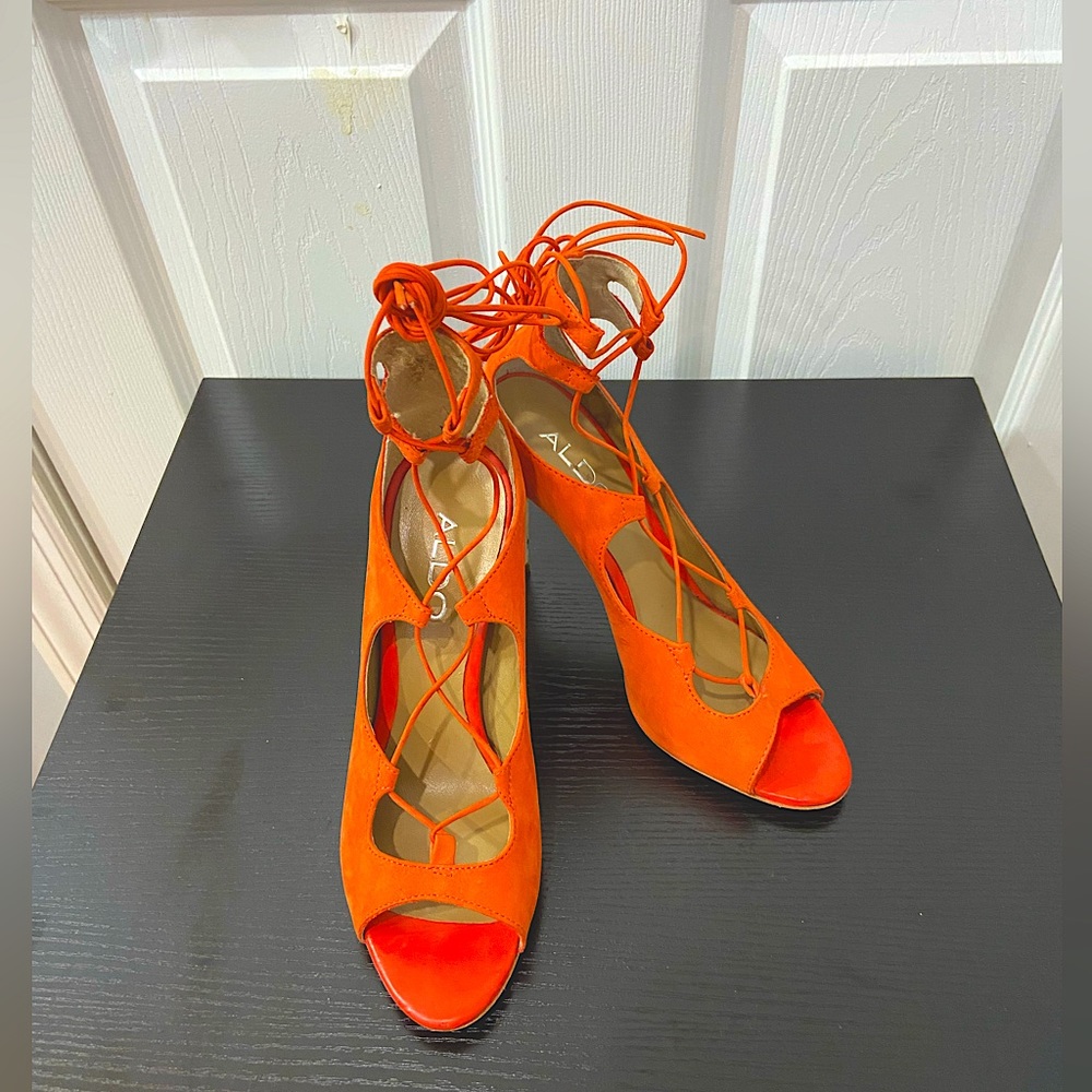 Aldo Orange strap heels - Picture 3 of 4
